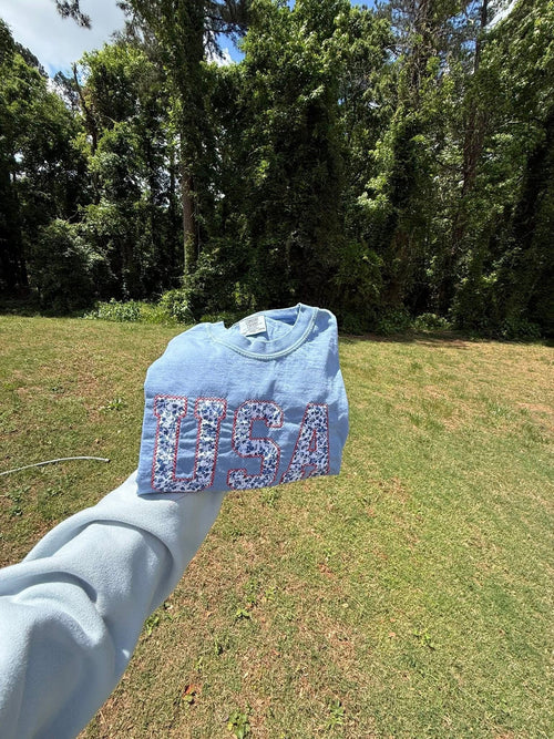 USA appliqué, comfort colors T-shirt